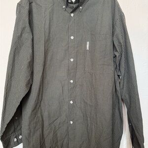Columbia Men's Olive Checkered Button Down Shirt